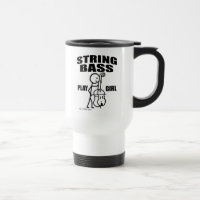 Caneca de viagem da String Bass Play Girl