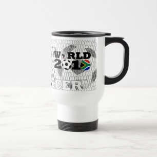 Caneca de viagem das bolas das bandeiras do