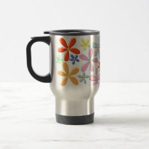 Caneca de viagem das Flores de primavera