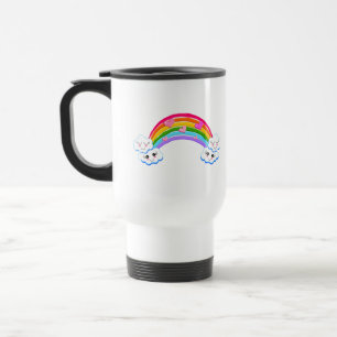 Caneca de viagem das Nuvens Arco-íris