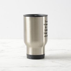 Caneca de viagem das regras do escritor três