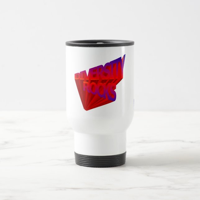Caneca de viagem das rochas da diversidade (Centro)