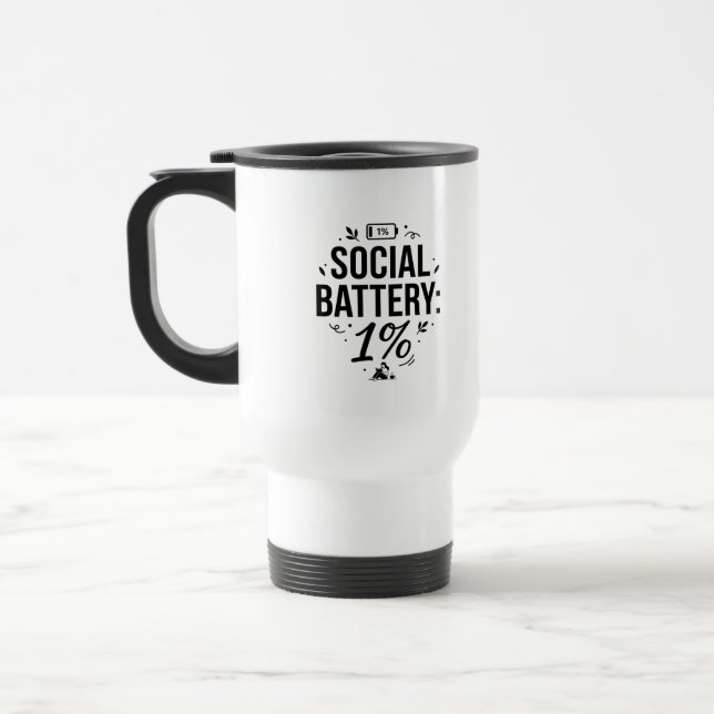 Caneca de viagem de 15 oz - Bateria Social (Esquerda)