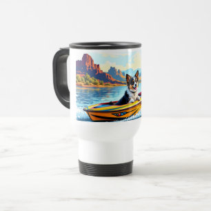 Caneca de Viagem de Aço Inox com Imagem de Cão de