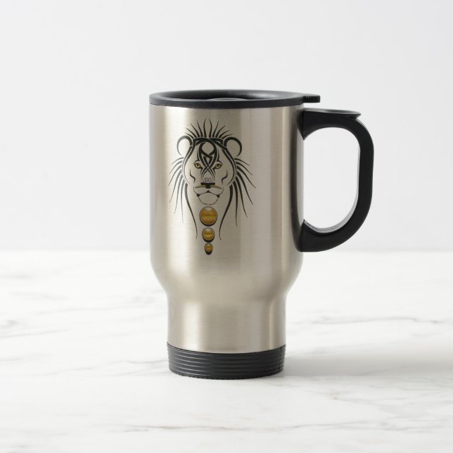 caneca de viagem de aço inoxidável cabeça de tigre (Direita)