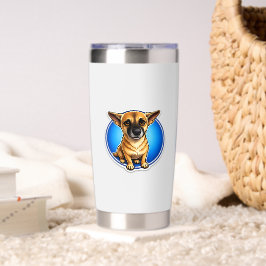 Caneca de viagem de aço inoxidável com ilustração 