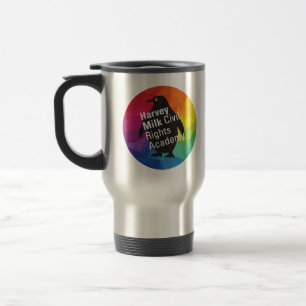 Caneca de viagem de aço inoxidável com pinguim