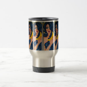 Caneca de viagem de aço inoxidável da deusa da l