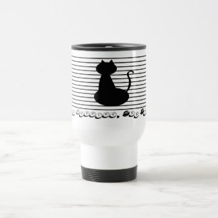 Caneca de viagem de aço inoxidável da Sra. Preto