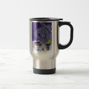 Caneca de viagem de aço inoxidável do dragão do