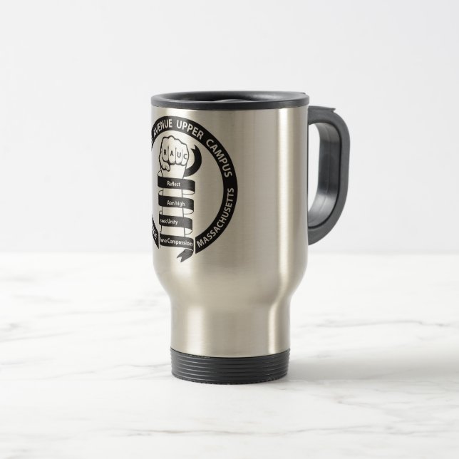 Caneca de viagem de aço inoxidável RAUC (Frente Esquerda)