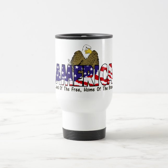 Caneca de viagem de águia americana (Centro)