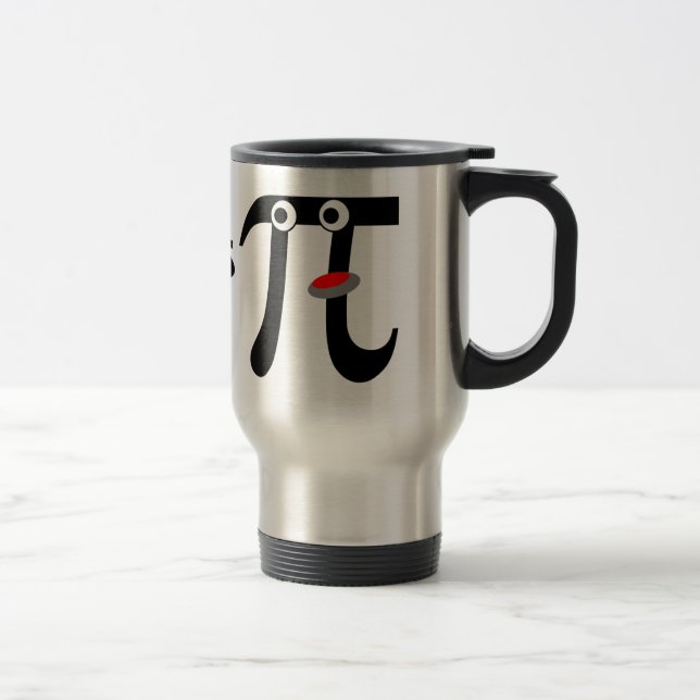 Caneca de Viagem de Alumínio Smiling Eats Pi (Direita)