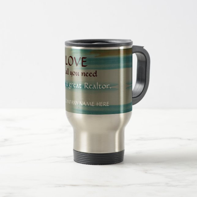 Caneca de Viagem de Arte Abstrata de Santa Fé para (Frente Esquerda)