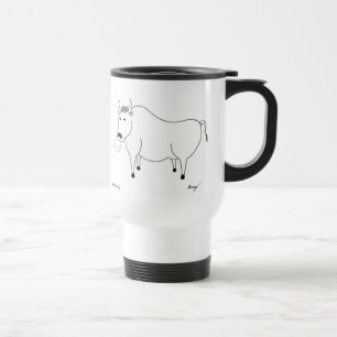 Caneca de viagem de Arte Folk Bull