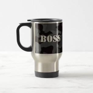 Caneca de viagem de Bebidas Pretas do Chefe