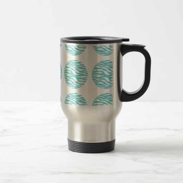 Caneca de viagem de Bolinhas de Impressão Zebra (Direita)
