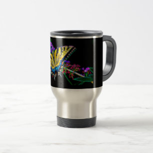 Caneca de viagem de borboletas de Swallowtail Esti