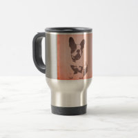 Caneca de viagem de buldogue francês