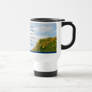 Caneca de Viagem de Café A Vida é Curta Seja Feliz