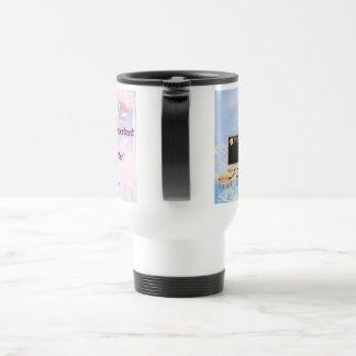 Caneca de viagem de café com Brie