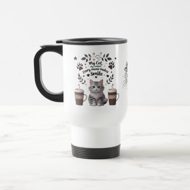 Caneca de viagem De Café De Gato Bonito - Prin De  (Esquerda)