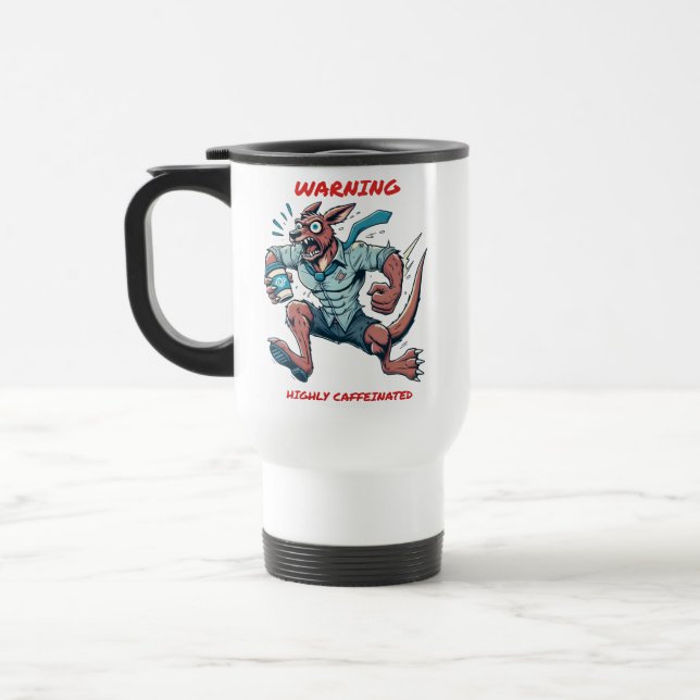 Caneca de viagem de caos alimentada pela cafeína (Esquerda)