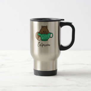 Caneca de viagem de Catpuccino
