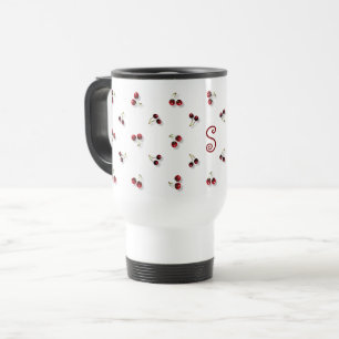 Caneca de viagem de cerejas