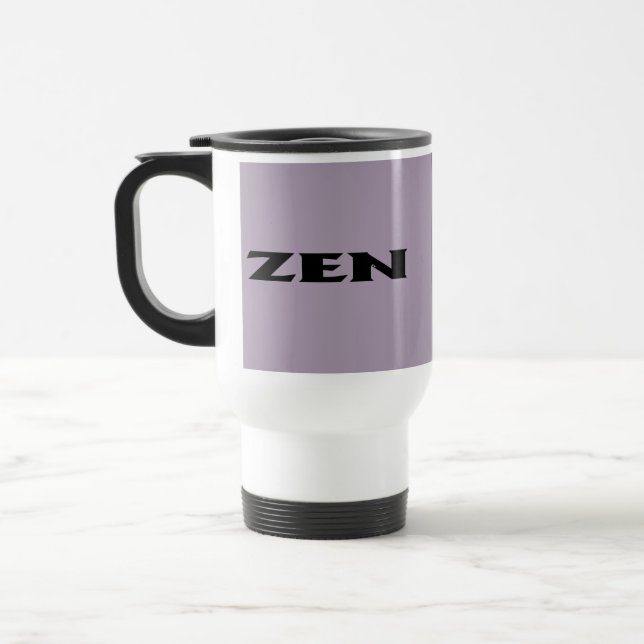 Caneca de viagem de cinza preto Zen (Esquerda)