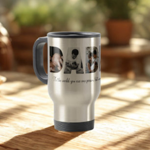 Caneca de viagem de Colagem de Fotografias do pai 