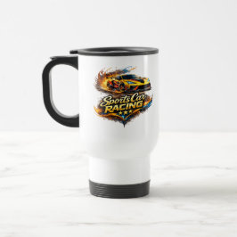 Caneca de Viagem de Corrida de Carros Gráfica