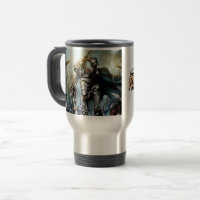 Caneca de viagem de design de carne e aço V1