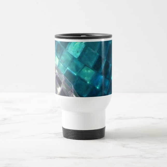 Caneca de viagem de detalhes de Blue Baubles (Centro)