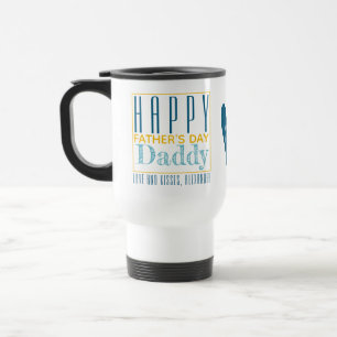 Caneca de viagem de Dia de os pais feliz personali