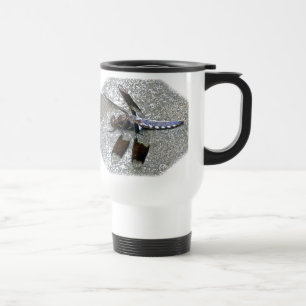 Caneca de viagem de Dragonfly Azul