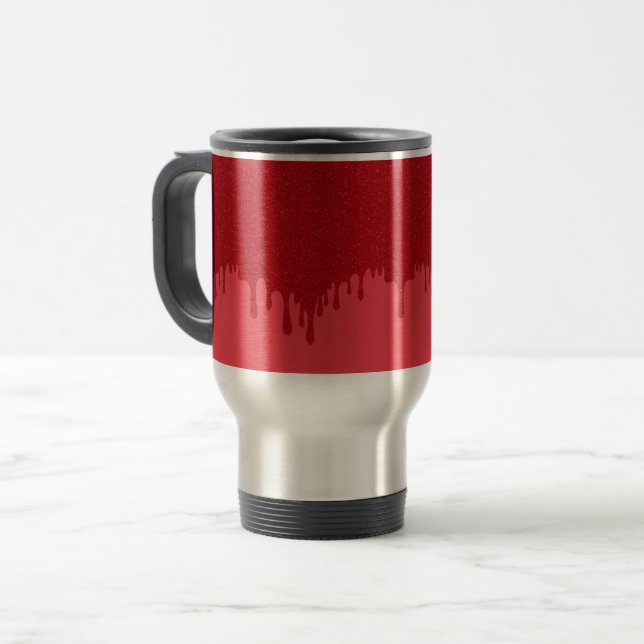 Caneca de viagem de Drives Vermelho Tomate - Promo (Frente Esquerda)