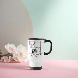 Caneca de Viagem de Flores Personalizadas para Mam
