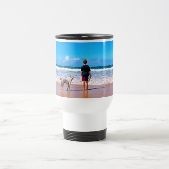 Caneca de viagem de Fotografia Personalizada Seu P (Centro)