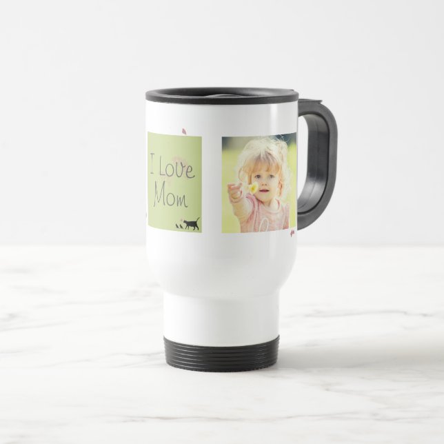 Caneca de viagem de Fotografias Verde Fresca (Frente Esquerda)