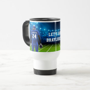 Caneca de Viagem de Futebol de Camisa Azul