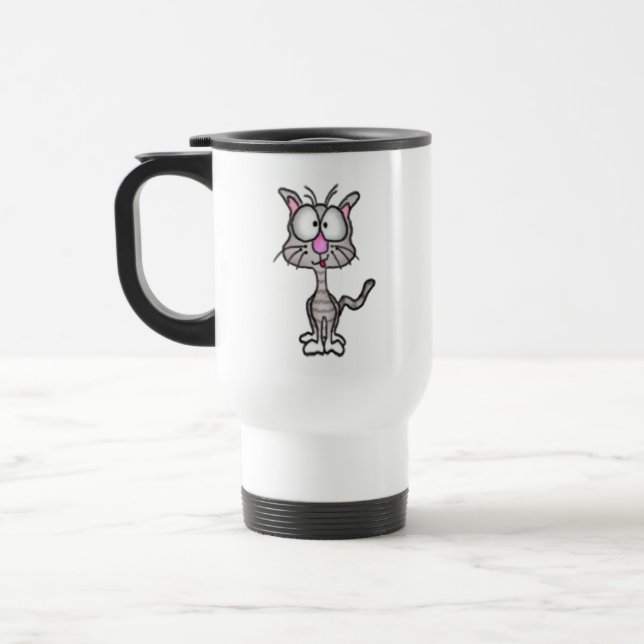 Caneca de viagem de Gato Idiota (Esquerda)
