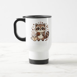 Caneca de Viagem de Guaxinim Fofinho