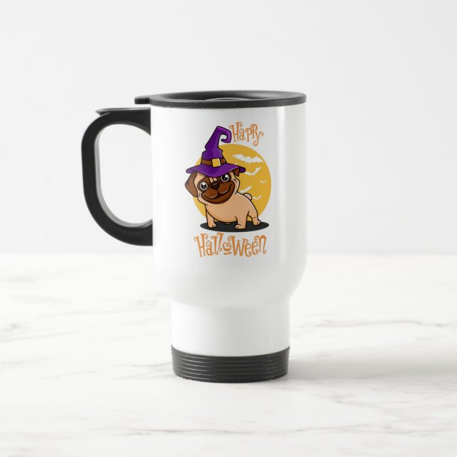 Caneca de viagem de Halloween Puggy (Esquerda)