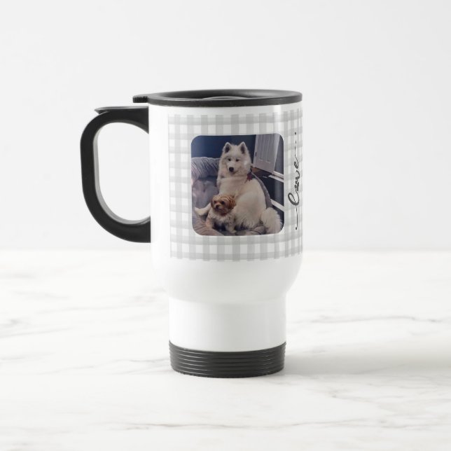 Caneca de viagem de Impressão de Foto Pet Love Pet (Esquerda)