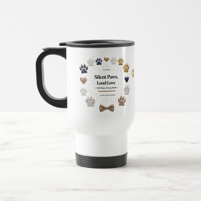 Caneca de viagem De Luxo Pet Lover - Patas Silenci (Esquerda)