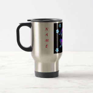 CANECA DE VIAGEM DE NOME PERSONALIZADO DE PESCADO 