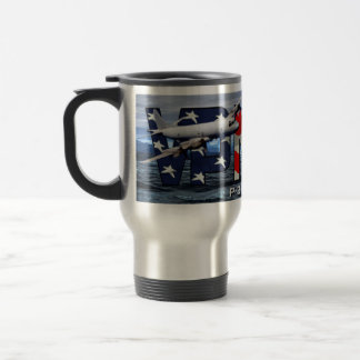 Caneca de viagem de Órion P-3B em prata escovada