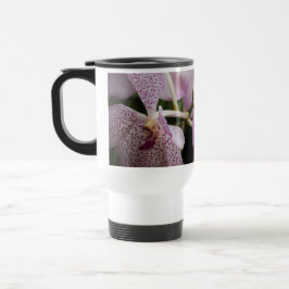 Caneca de viagem de Orquídea Branca Roxa