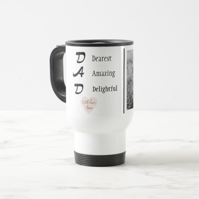 Caneca de viagem de Pai personalizada | Presente d (Frente Esquerda)